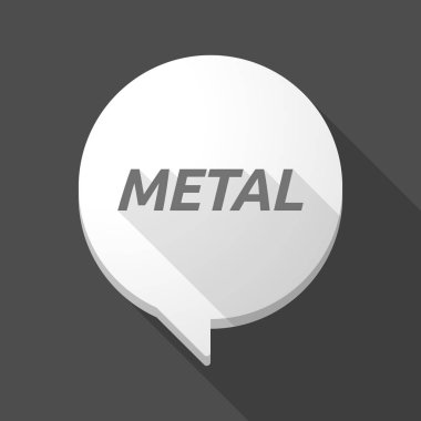 Uzun gölge çizgi roman balon metin Metal ile