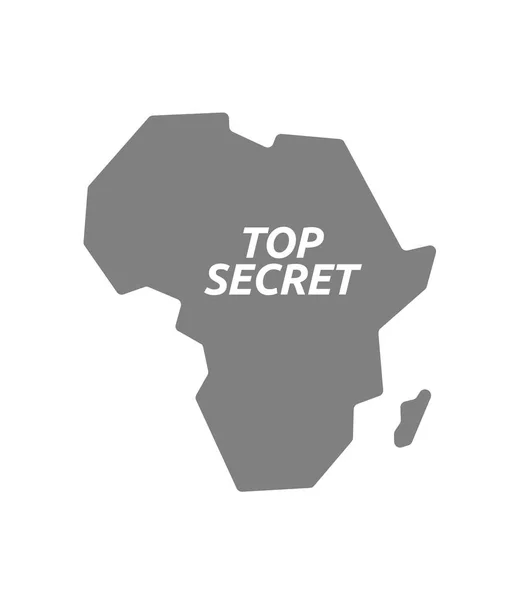 Top Secret metinle izole Afrika harita — Stok Vektör