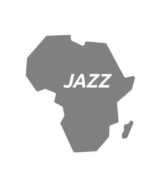 Isolated Africa map with    the text JAZZ — Stock Vector