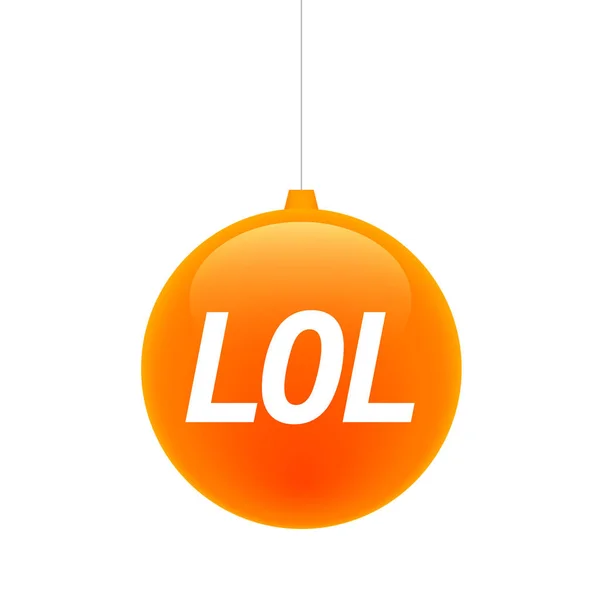 笑本文の分離のクリスマス ボール — ストックベクタ