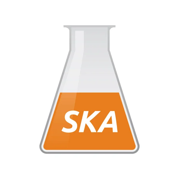 Geïsoleerde reageerbuis met de tekst Ska — Stockvector