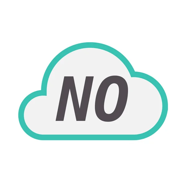 Isolated cloud icon with    the text NO — Stock Vector