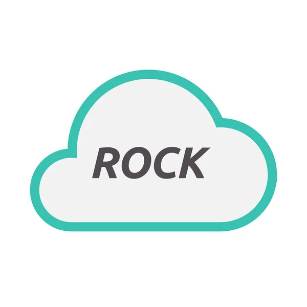 Geïsoleerde wolk icoon met de tekst Rock — Stockvector