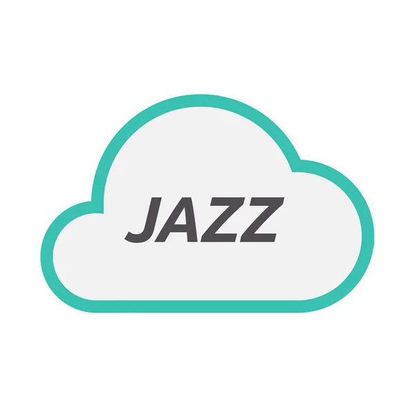Icono de nube aislada con el texto JAZZ — Archivo Imágenes Vectoriales