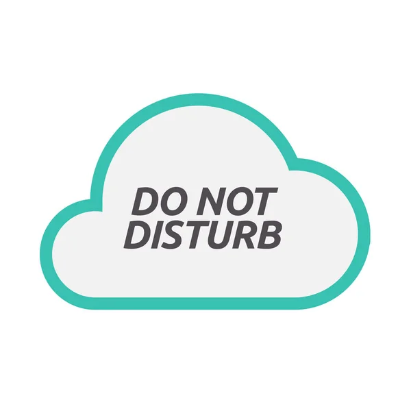 Isolated cloud icon with    the text DO NOT DISTURB — Stock Vector