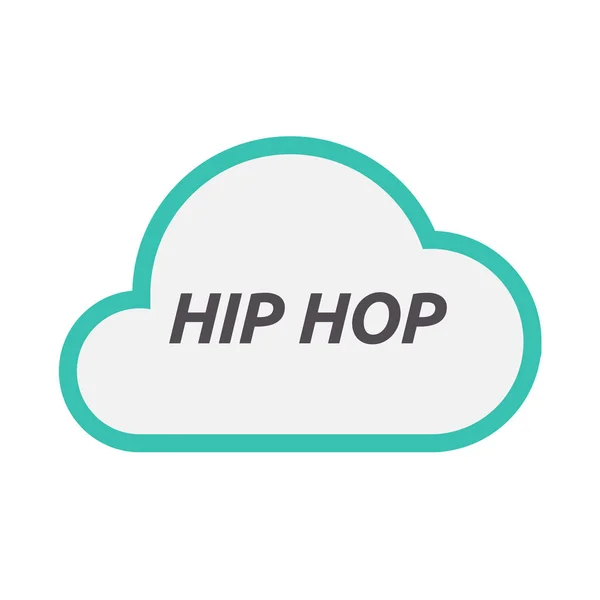 Geïsoleerde wolk icoon met de tekst Hip Hop — Stockvector