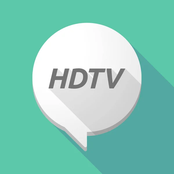 Balão cômico de sombra longa com o texto HDTV — Vetor de Stock