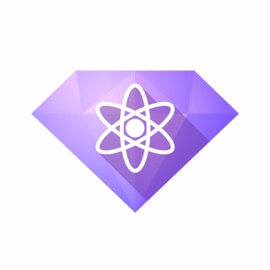 İzole elmas ile bir atom