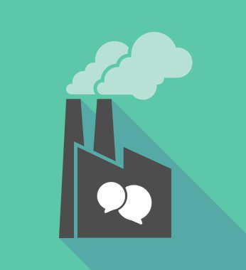 Komik balonları ile fabrika simgesi