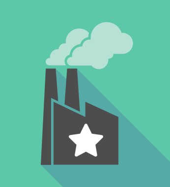 Bir yıldız ile fabrika simgesi