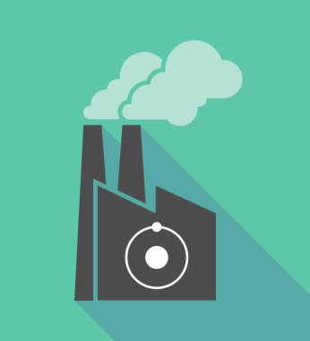 Fabrika simgesi ile bir atom