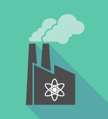 Fabrika simgesi ile bir atom