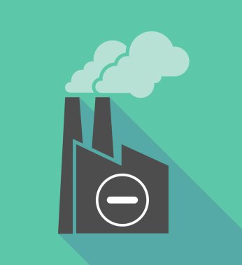 Bir çıkarma işareti simgesiyle fabrika