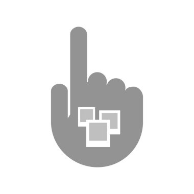 İzole el ile bir kaç fotoğraf