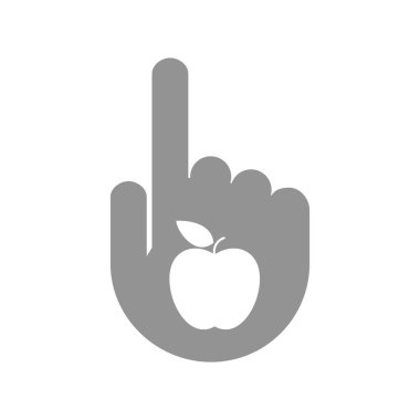 Bir elma ile izole el