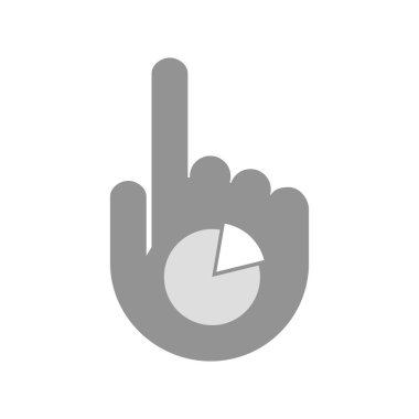 Bir pasta grafiği ile izole el