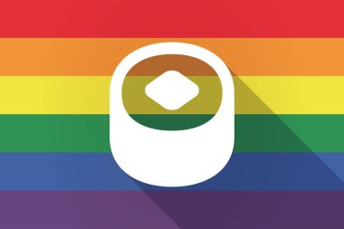 Uzun gölge lgbt bayrak suşi bir parça ile