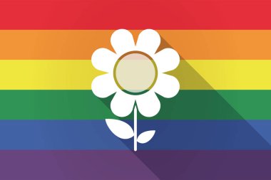 Uzun gölge lgbt bayrak çiçek