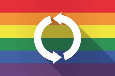 Uzun yuvarlak gölge lgbt bayrak işareti geri dönüşüm