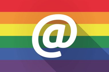 Uzun lgbt bayrağı ile gölge bir işareti