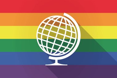 Uzun gölge lgbt bayrak tablo dünya Küre