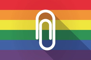 Uzun gölge lgbt bayrağı ile bir klip