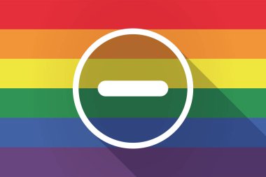 Uzun lgbt bayrak çıkarma işareti olan Gölge