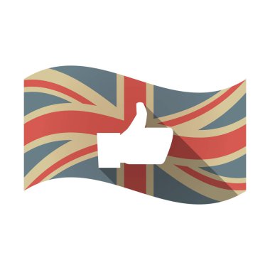 El bir başparmak ile izole İngiltere bayrağı