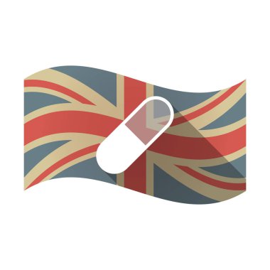 Bir hap ile izole İngiltere bayrağı