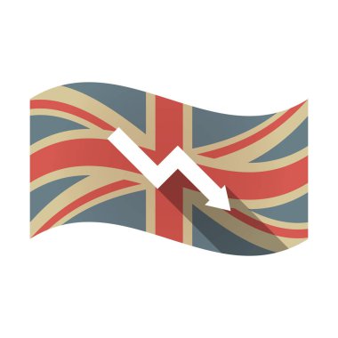 Azalan bir grafik ile izole İngiltere bayrağı