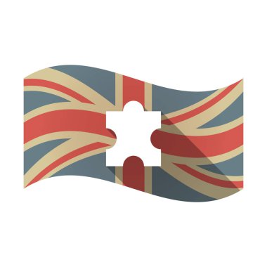 Bir bulmaca parçası ile izole İngiltere bayrağı