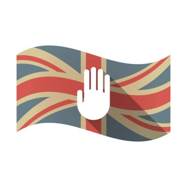 Bir el ile izole İngiltere bayrağı