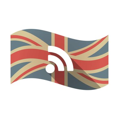 Rss işareti ile izole İngiltere bayrağı