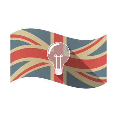 Bir ampul ile izole İngiltere bayrağı