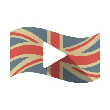 Bir oyun işareti ile izole İngiltere bayrağı