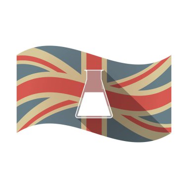 Bir şişesi ile izole İngiltere bayrağı