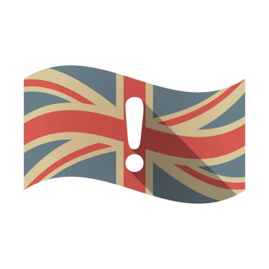 Exclamarion işareti ile izole İngiltere bayrağı