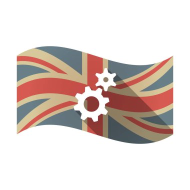 İki vites ile izole İngiltere bayrağı