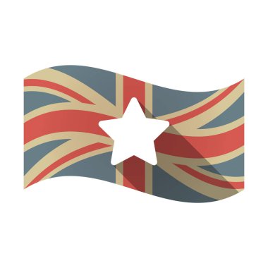 Bir yıldız ile izole İngiltere bayrağı