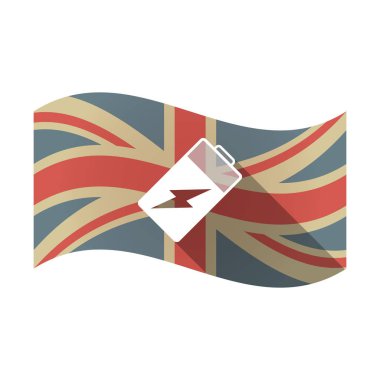 Bir batarya ile izole İngiltere bayrağı