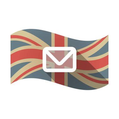 Bir zarf ile izole İngiltere bayrağı