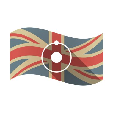 İzole İngiltere bayrağı ile bir atom