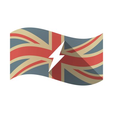 Bir yıldırım ile izole İngiltere bayrağı