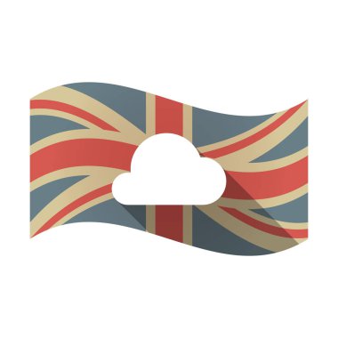 Bir bulut ile izole İngiltere bayrağı