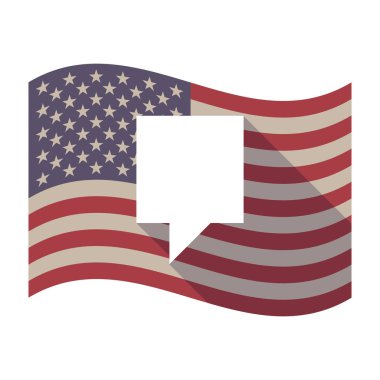 Uzun gölge ABD bayrağı bir araç ipucu ile