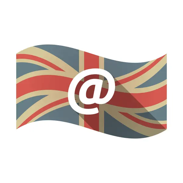 Geïsoleerd van de Britse vlag met een apenstaartje — Stockvector