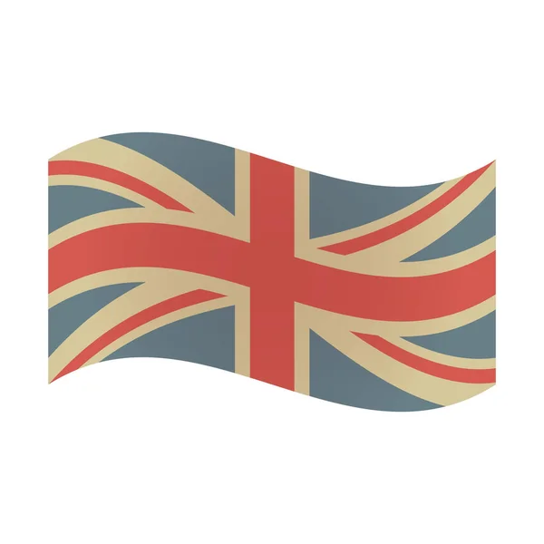 Vereinzelte britische Flagge — Stockvektor