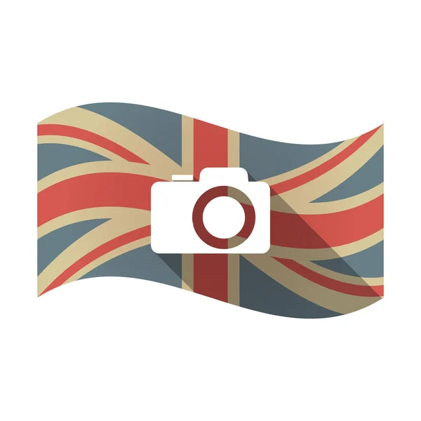 Bandeira isolada do Reino Unido com uma câmera fotográfica —  Vetores de Stock