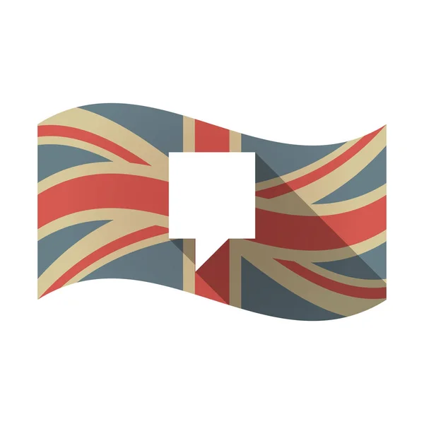 Isolated UK flag with a tooltip — Stock Vector