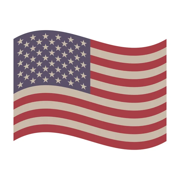 USA flag with — Stock Vector